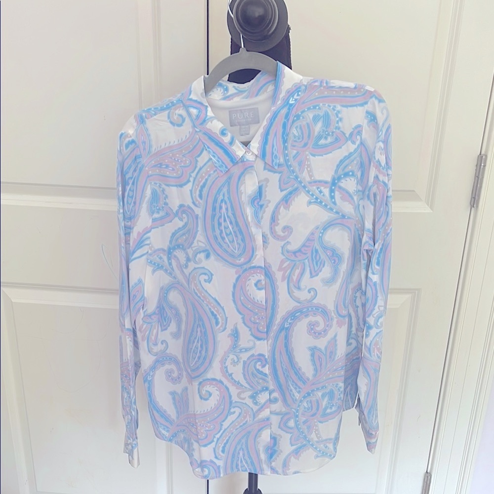 Pur Blue Long Sleeve Button Down Shirt